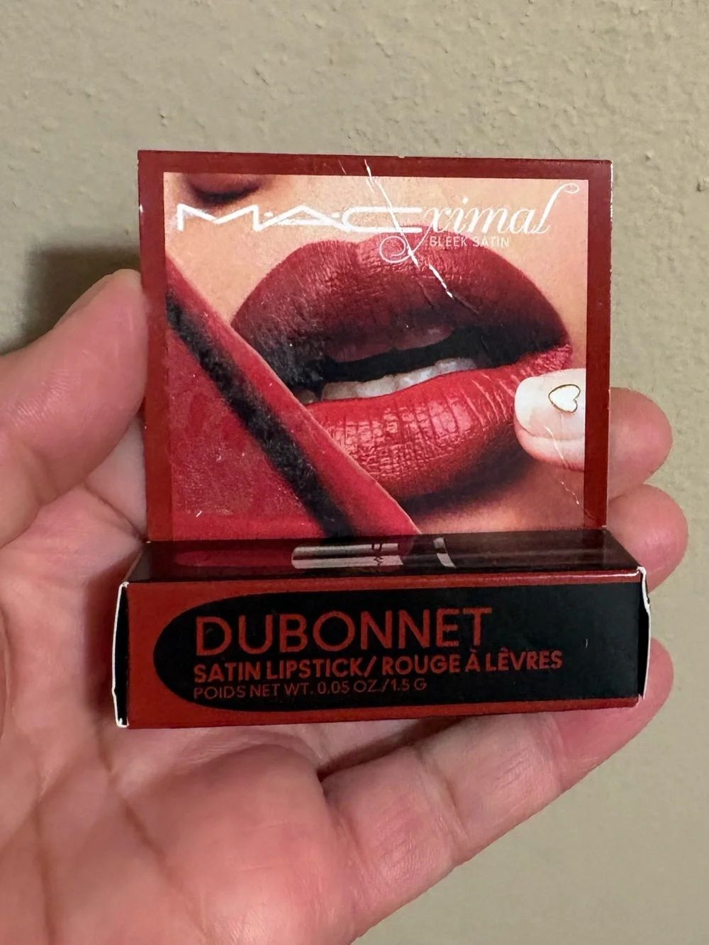 MAC Cosmetics Dubonnet Satin Lipstick - 827 DUBONNET Branch Near Never Used.